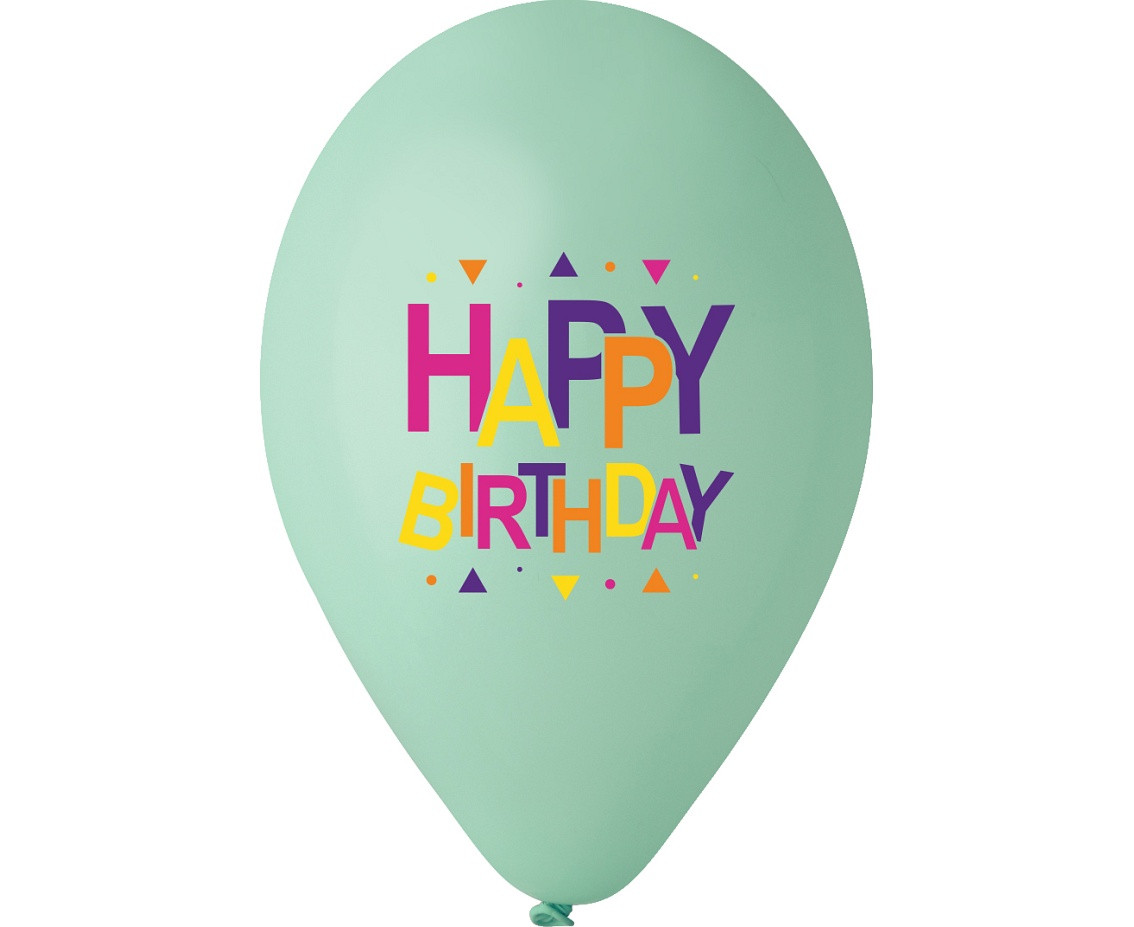 Happy Birthday balloons (Stars), 12", 5 pcs